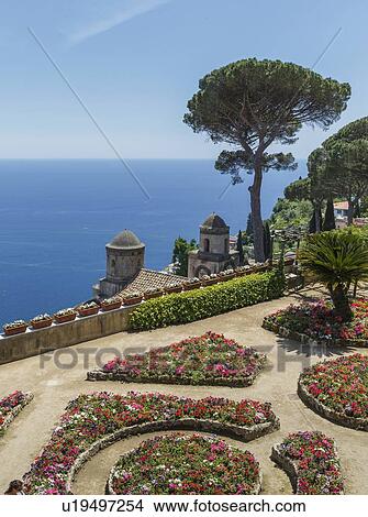 Picture - Garden of Villa Rufolo in Ravello, Amalfi Coast, Italy. Fotosearch