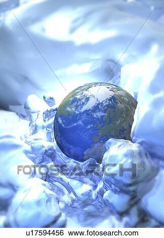 Global warming, conceptual illustration. View Large Photo Image Stock Photograph - Global warming, conceptual illustration.. Fotosearch