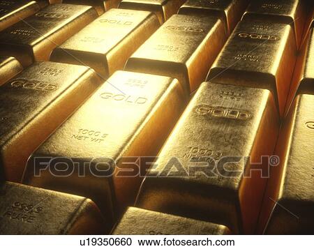 Gold bars, illustration. View Large Photo Image Stock Image - Gold bars, illustration.. Fotosearch