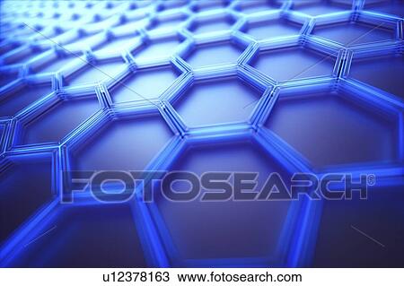 Stock Image - Graphene, computer illustration.. Fotosearch