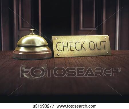 Hotel bell and sign on counter, illustration. View Large Photo Image Stock Photo - Hotel bell and sign on counter, illustration.. Fotosearch