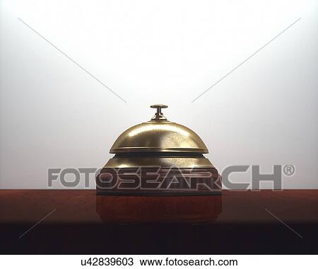 Hotel bell on counter, illustration. View Large Photo Image Stock Image - Hotel bell on counter, illustration.. Fotosearch