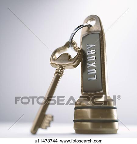 Picture - Hotel key on fob, illustration.. Fotosearch