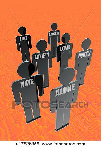 Stock Photography - Human emotions, conceptual illustration.. Fotosearch