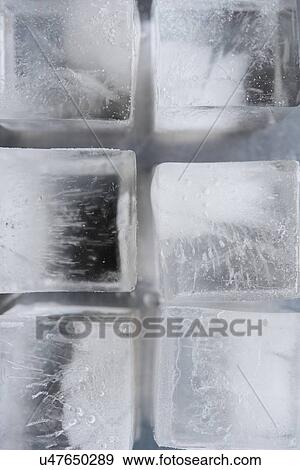 Stock Photo - Ice cubes in rows. Fotosearch