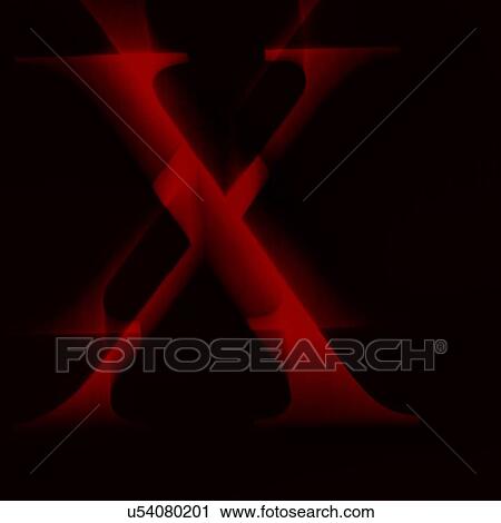 Stock Image - Illustration of red letter X's against black background. Fotosearch