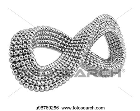 Stock Photograph - Infinity sign of metal balls, illustration.. Fotosearch