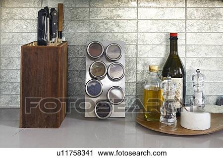 Kitchenware on counter View Large Photo Image Stock Image - Kitchenware on counter. Fotosearch