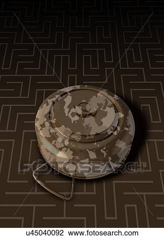 Land mine, illustration. View Large Photo Image Stock Image - Land mine, illustration.. Fotosearch