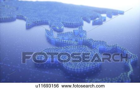 Stock Photograph - Map of Oceania, illustration.. Fotosearch