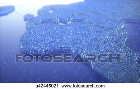 Stock Image - Map of the Africa, illustration.. Fotosearch