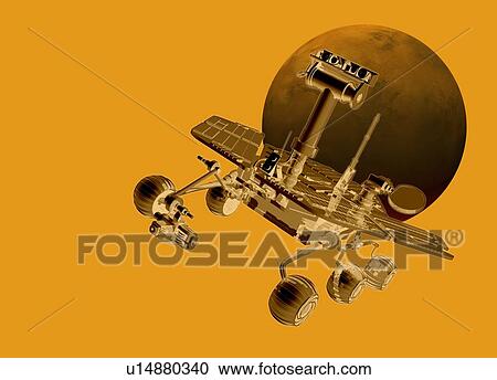 Stock Image - Mars rover, illustration.. Fotosearch