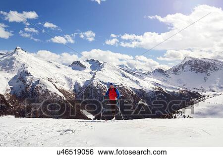 Mature male skier on snow covered mountain, Styria, Tyrol, Austria View Large Photo Image Stock Photograph - Mature male skier on snow covered mountain, Styria, Tyrol, Austria. Fotosearch