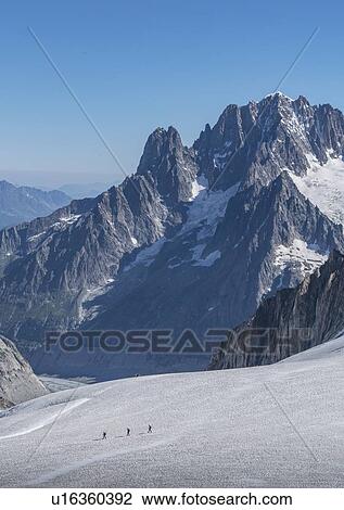 Stock Image - Mer de Glace in Mont Blanc massif, France. Fotosearch