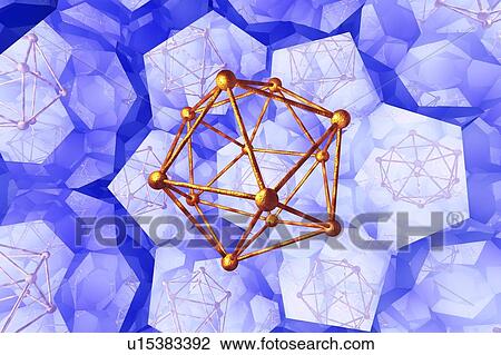 Stock Image - Molecules, computer illustration.. Fotosearch