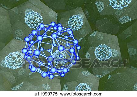 Stock Photography - Molecules, computer illustration.. Fotosearch