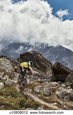 Mountain biking, Saas-Fee, Valais, Switzerland View Large Photo Image Stock Image - Mountain biking, Saas-Fee, Valais, Switzerland. Fotosearch