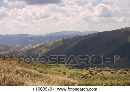 Stock Photo - Mountains in the Carpathian Mountain Range, Ukraine. Fotosearch