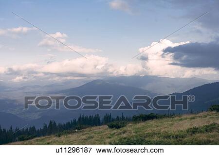 Mountains in the Carpathian Mountain Range, Ukraine View Large Photo Image Stock Photo - Mountains in the Carpathian Mountain Range, Ukraine. Fotosearch