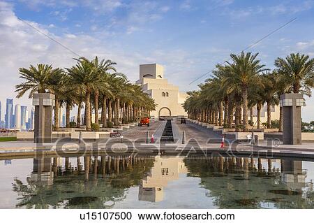 Stock Image - Museum of Islamic Art in Doha, Qatar. Fotosearch