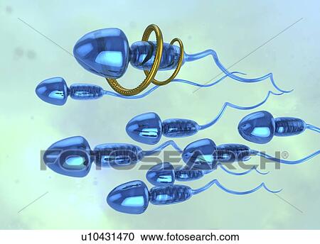 Stock Image - Nano sperm, illustration.. Fotosearch