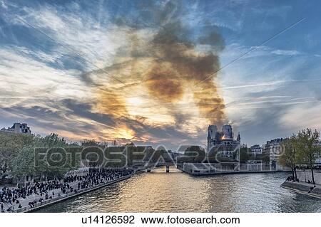 Notre-Dame de Paris fire, Paris, Ile-de-France, France View Large Photo Image Stock Image - Notre-Dame de Paris fire, Paris, Ile-de-France, France. Fotosearch