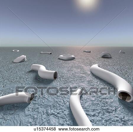 Stock Photo - Organic and chaotic forms, computer illustration.. Fotosearch