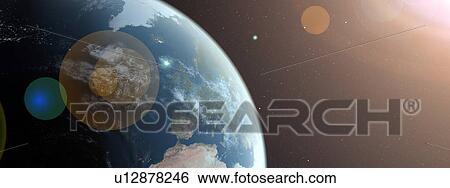 Stock Photograph - Planet earth, computer illustration.. Fotosearch