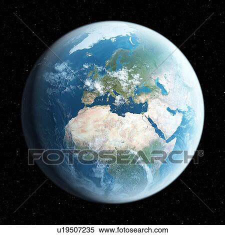 Stock Photography - Planet earth, computer illustration.. Fotosearch