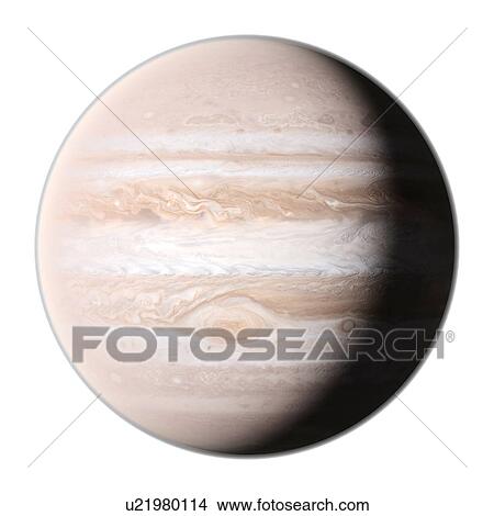 Picture - Planet jupiter, computer illustration.. Fotosearch
