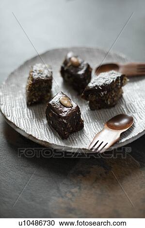 Plate of brownies View Large Photo Image Stock Image - Plate of brownies. Fotosearch