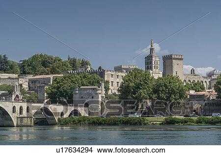 Pont d'Avignon over Rhone river in Avignon, France View Large Photo Image Picture - Pont d'Avignon over Rhone river in Avignon, France. Fotosearch