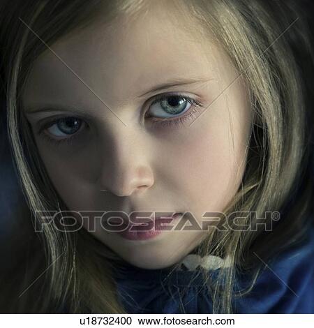 Stock Image - Portrait of girl. Fotosearch