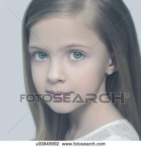 Stock Image - Portrait of girl. Fotosearch
