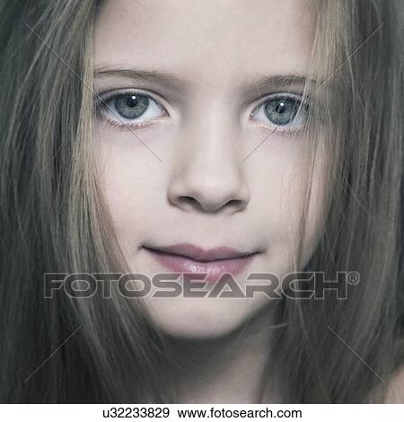 Stock Photo - Portrait of girl. Fotosearch