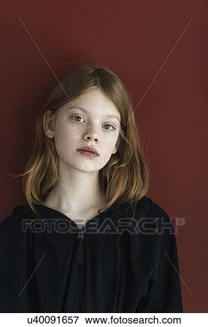 Portrait of girl with blonde hair View Large Photo Image Stock Photo - Portrait of girl with blonde hair. Fotosearch
