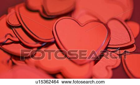 Picture - Red heart confetti. Fotosearch