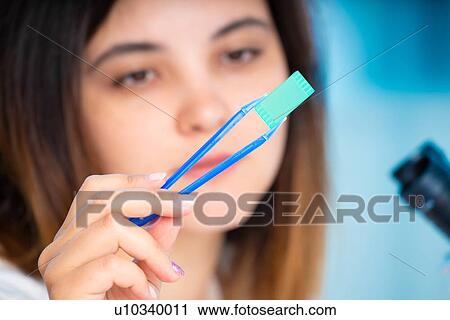 Researcher with lab on a chip. View Large Photo Image Stock Image - Researcher with lab on a chip.. Fotosearch