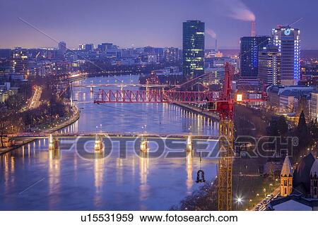 River Maine at sunset through Frankfurt, Germany View Large Photo Image Stock Photo - River Maine at sunset through Frankfurt, Germany. Fotosearch