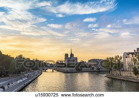 River Seine and Notre-Dame, Paris, France View Large Photo Image Stock Photography - River Seine and Notre-Dame, Paris, France. Fotosearch
