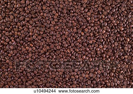 Picture - Roasted coffee beans, full frame.. Fotosearch