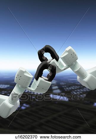 Robotic arms, illustration. View Large Photo Image Stock Image - Robotic arms, illustration.. Fotosearch