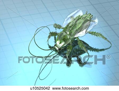 Robotic insect, illustration. View Large Photo Image Stock Image - Robotic insect, illustration.. Fotosearch