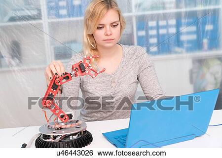 Stock Photograph - Robotics student.. Fotosearch