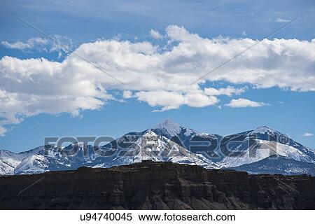 Stock Photography - Rock formations and mountain landscape in Capitol Reef National Park, USA. Fotosearch