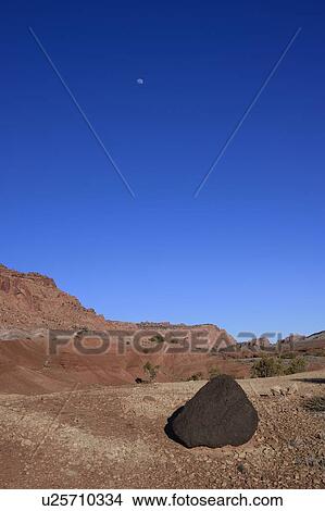 Rock in desert in Capitol Reef National Park, USA View Large Photo Image Picture - Rock in desert in Capitol Reef National Park, USA. Fotosearch