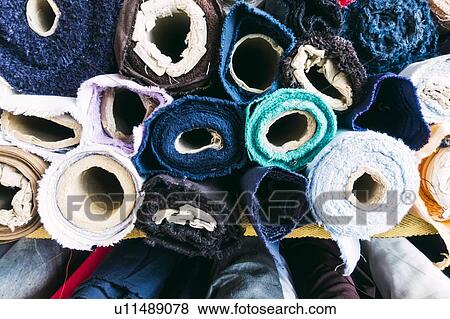 Rolls of fabric View Large Photo Image Stock Photo - Rolls of fabric. Fotosearch