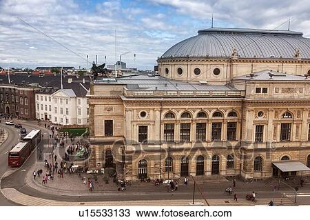 Stock Image - Royal Danish Theatre in Copenhagen, Denmark. Fotosearch