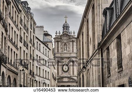 Scenic view of church Eglise Saint-Paul Saint-Louis, Paris, France View Large Photo Image Stock Image - Scenic view of church Eglise Saint-Paul Saint-Louis, Paris, France. Fotosearch