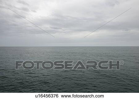 Stock Photograph - Seascape from Milford Sound, New Zealand. Fotosearch